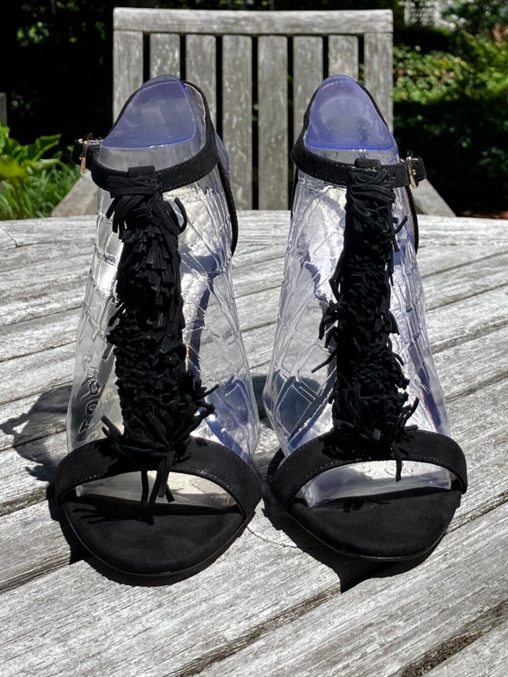 💖BCBG Black Suede Heels - Size 7.5M
